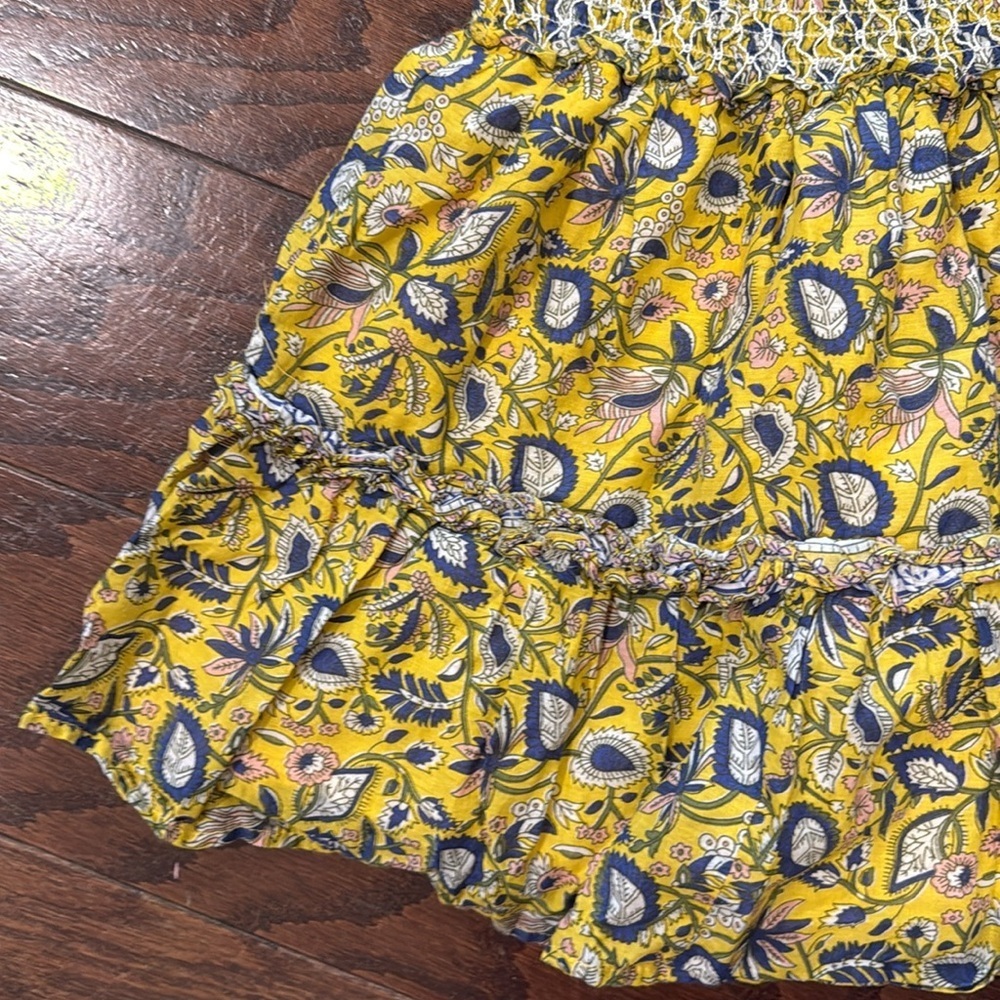 Jennifer & Grace smocked waist paisley mini skirt, small - Picture 4 of 10
